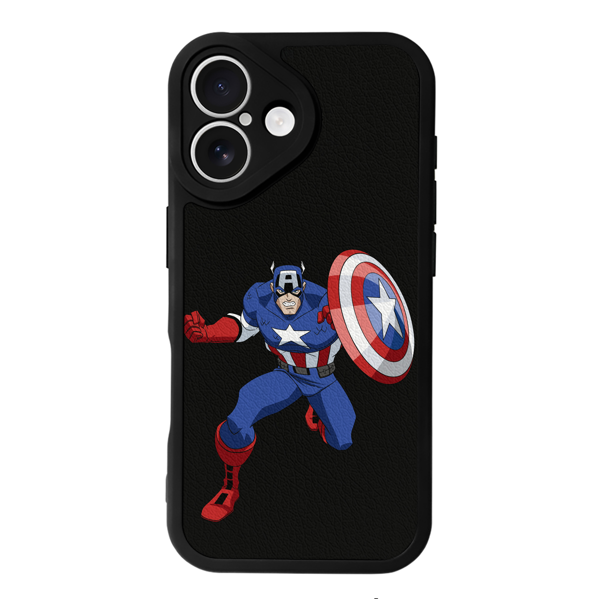 （画像用） アベンジャーズ The Avengers 【iPhone 16シリーズ対応】シリコンスマホケース（レザー調） 材質：シリコン